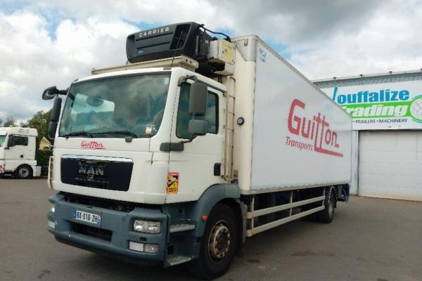 Vente occasion Porteur - MAN TGM 18.340 chereau - carrier  Camion frigo (Belgique - Europe) - Houffalize Trading s.a.