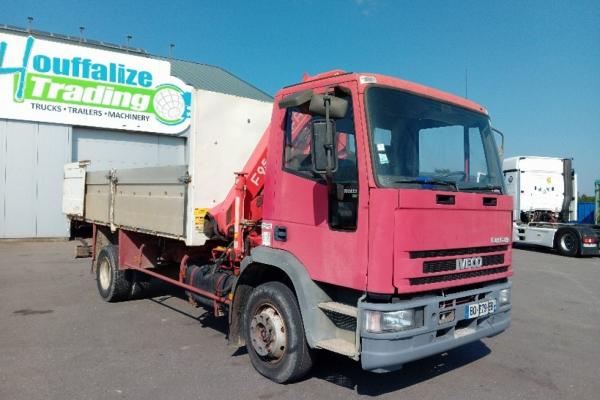 Vente occasion Porteur - IVECO   Camion benne - grue (Belgique - Europe) - Houffalize Trading s.a.