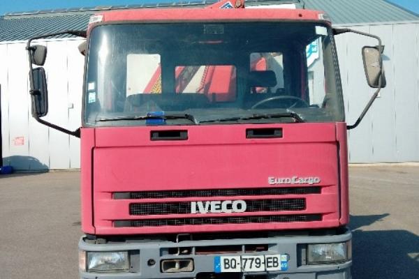 Unidades de camiones - IVECO   Camion benne - grue (Belgique - Europe) - Houffalize Trading s.a.