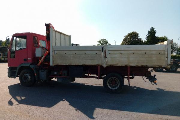 Vente occasion Porteur - IVECO   Camion benne - grue (Belgique - Europe) - Houffalize Trading s.a.