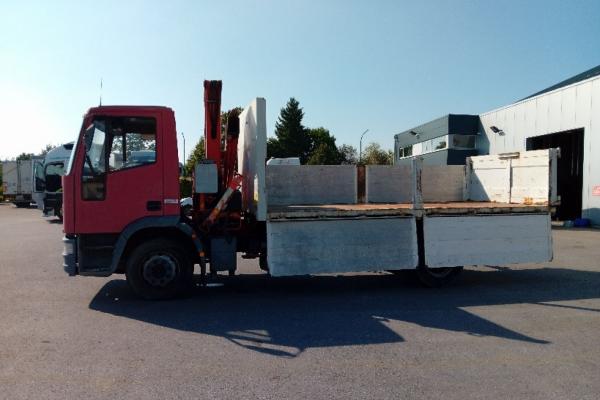 Vente occasion Porteur - IVECO   Camion benne - grue (Belgique - Europe) - Houffalize Trading s.a.