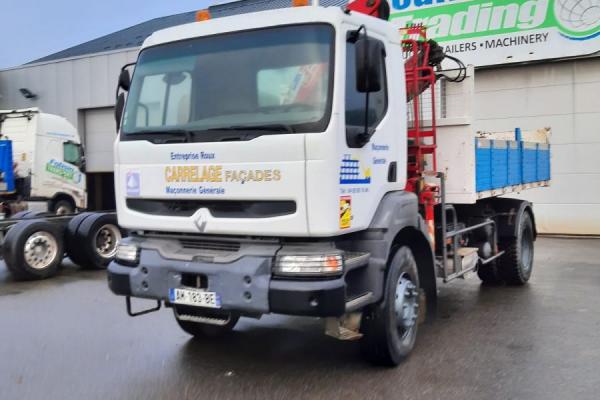 LKW-Einheiten - RENAULT Kerax 260 Tipper + crane - full steel    (Belgique - Europe) - Houffalize Trading s.a.