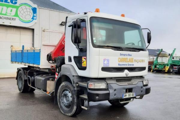 LKW-Einheiten - RENAULT Kerax 260 Tipper + crane - full steel    (Belgique - Europe) - Houffalize Trading s.a.