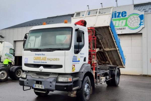 LKW-Einheiten - RENAULT Kerax 260 Tipper + crane - full steel    (Belgique - Europe) - Houffalize Trading s.a.