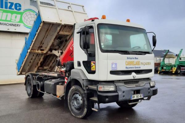 LKW-Einheiten - RENAULT Kerax 260 Tipper + crane - full steel    (Belgique - Europe) - Houffalize Trading s.a.