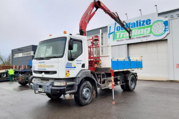 LKW-Einheiten - RENAULT Kerax 260 Tipper + crane - full steel    (Belgique - Europe) - Houffalize Trading s.a.